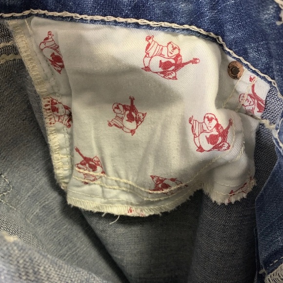 Authentic True Religion Joey Big T Flair Leg Women’s 32x29 Blue Jeans Low Rise - Picture 5 of 12